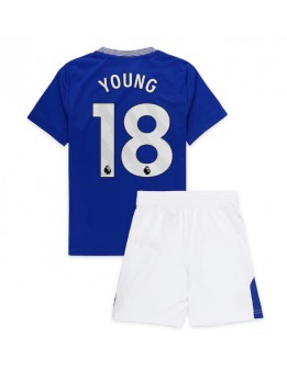 Everton Ashley Young #18 Replika Hemmakläder Barn 2024-25 Kortärmad (+ byxor)